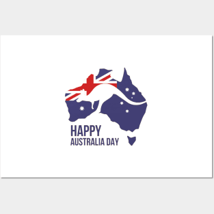 HAPPY AUSTRALIA DAY - T SHIRT Posters and Art